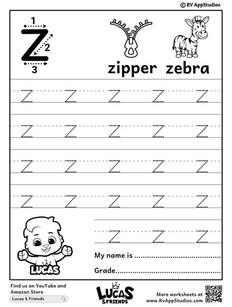 Lowercase Letter Z Tracing Worksheets Trace Small Letter Z Worksheet