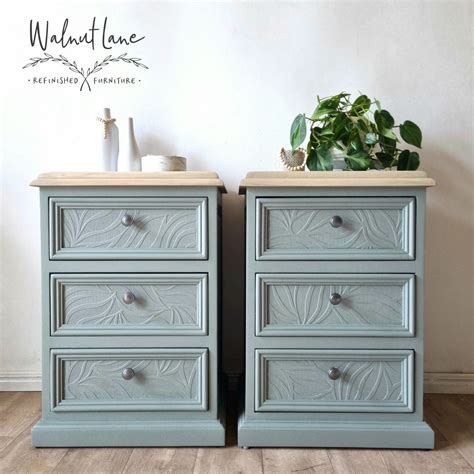 Sage Green Bedside Tables Furniture Renovation Refurbished Furniture