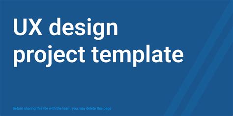 Ux Design Project Template Figma Community