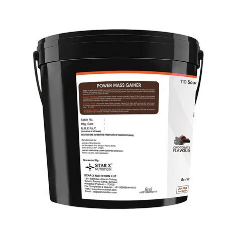 6 Kg Star X Nutrition Chocolate Flavour Power Mass Gainer Packaging Type Bucket At Rs 5699