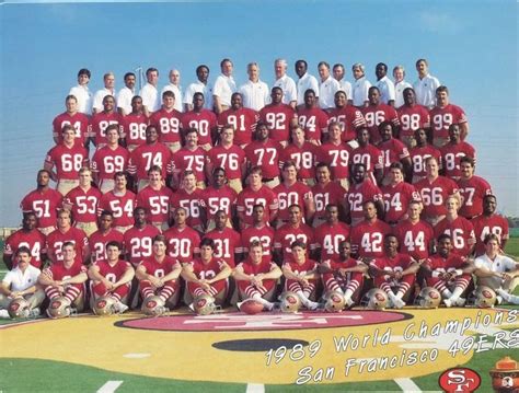 1989 San Francisco 49ers San Francisco 49ers 49ers Pictures Team Photos