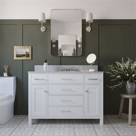 Winston Porter Parvez 49 Single Bathroom Vanity With Carrara Marble