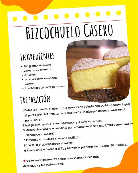 Bizcochuelo Casero Esponjoso Y Alto ¡receta Fácil Receta Recetas