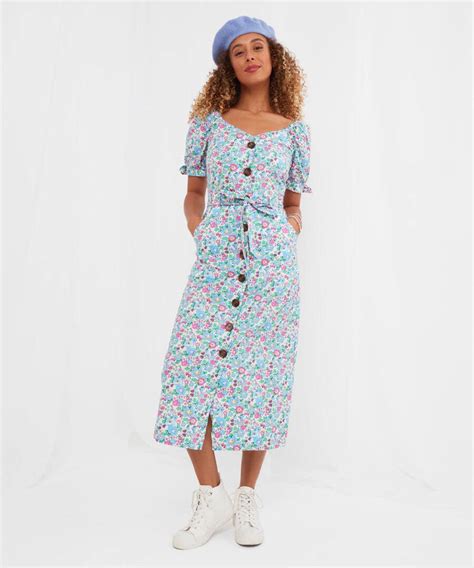 Penny Button Through Dress Womens Dresses Joe Browns