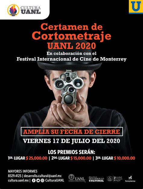 Webflyer Amplia Certamen Cortometraje 2020 Cultura UANL