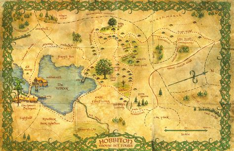 travel - south pacific - new zealand - hobbiton - map - d holmes chamberlin jr - architect