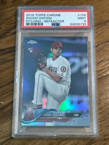 Topps Chrome Shohei Ohtani Pitching Refractor Rc Psa Mint Ebay