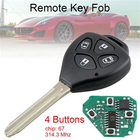 Buy 4 Buttons 314 3MHz Keyless Smart Remote Car Key Fob With 4D67 Chip