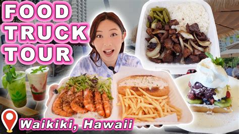 Local Food Truck Tour In Waikiki Oahu Hawaii Garlic Shrimp Acai