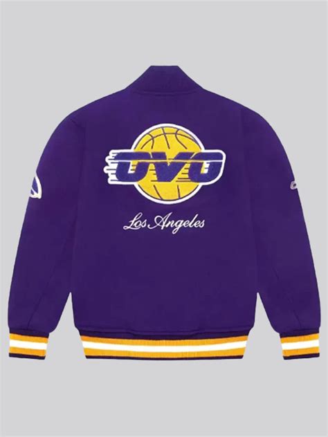 Ovo La Lakers Purple Varsity Jacket Grab