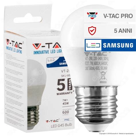 Acquista V Tac Pro Vt Lampadina Led E W Miniglobo