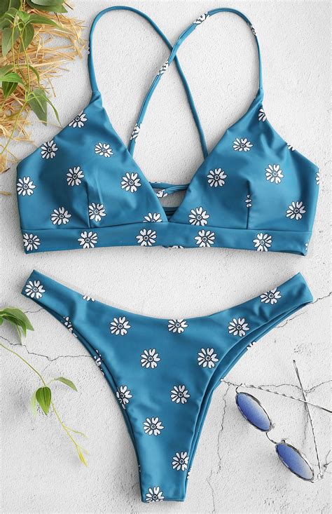 Cute Daisy Print Bikini Set Artofit