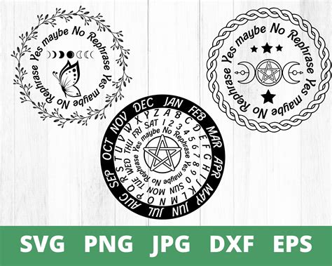 Pendulum Board Svg Cut Files For Cricut Ouija Spirit Board Svg