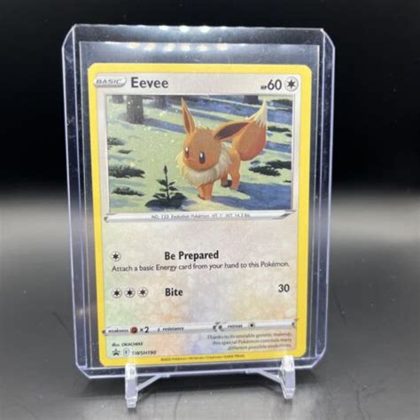 Eevee Swsh Black Star Promo Holo Rare Pokemon Ebay