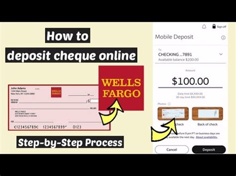 Wells Fargo Deposit Cheque Deposit Check With Wells Fargo Mobile App