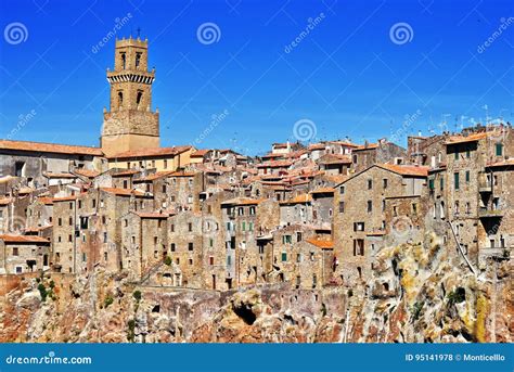 Stadt Von Pitigliano In Der Provinz Von Grosseto In Toskana Italien