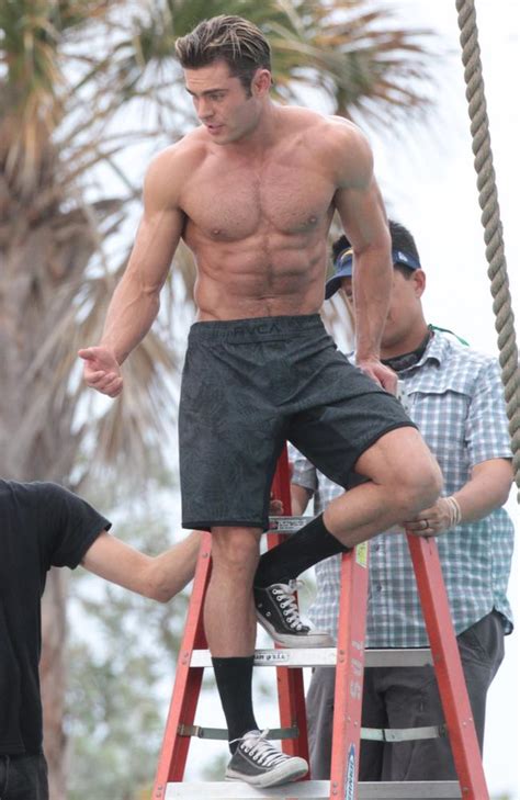 Zac Efron Shirtless Baywatch Movie Photos Reveal Ripped Body