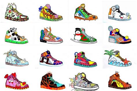 Sneaker Design Arte Calzatura Disegni Di Scarpe Pastelli