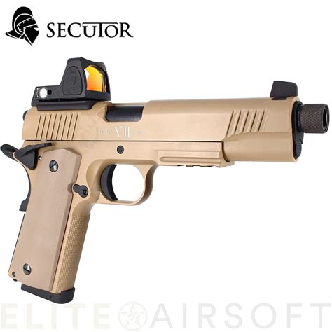 SECUTOR Pistolet RUDIS Magna VII GBB CO2 TAN 1 Joules Elite