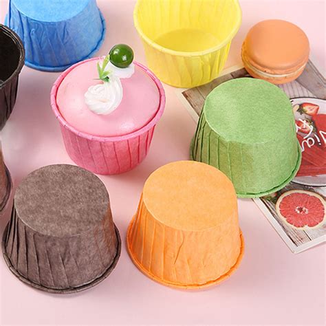 100pcs Cupcake Cup Diy Disposable Holiday Party Muffin Baking Cup