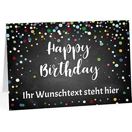 Xxl Geburtstagskarte A Personalisiert Happy Birthday Konfetti