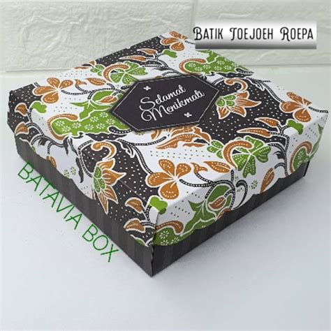 Jual Box Nasi Kotak Nasi Dus Nasi Uk X Type Batik Rupa R Shopee