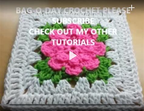 CROCHET How To Crochet Rose Granny Square TUTORIAL 239 LEARN CROCHET