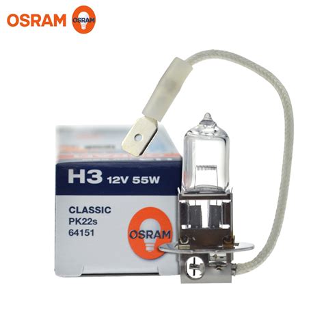 OSRAM Car Light Bulb 64151 H3 12V 55W PK22S Car Halogen Bulb Fog Lights