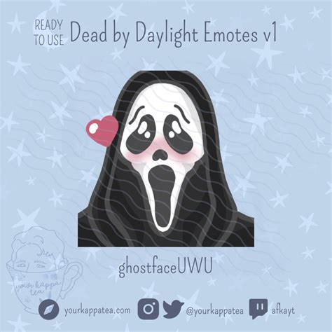 DBD Ghostface Premade Emote For Twitch Discord Youtube Etsy UK