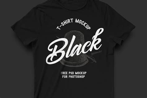 Free Black T-Shirt Mockup — Medialoot