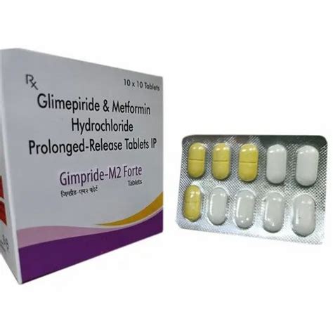 Glimepiride And Metformin Hydrochloride Prolonged Release Tablets Ip At