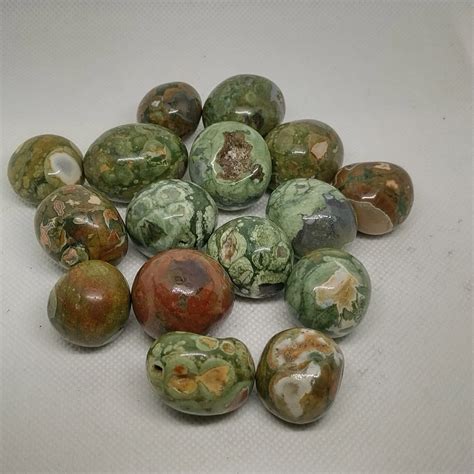 Rhyolite Tumbled Stone Rainforest Jasper