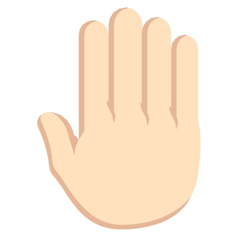 Raised Back Of Hand Light Skin Tone Vector SVG Icon SVG Repo