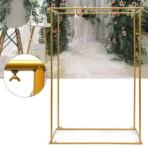 3 6x6ft Cuboid Frame Gold Metal Wedding Arch Backdrop Lofaris