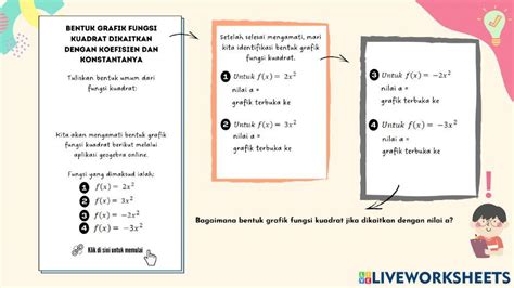 Grafik Fungsi Kuadrat Online Pdf Worksheet Live Worksheets