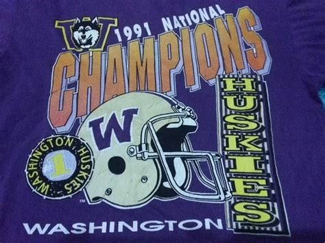 vintage washington huskies 1991 national champions by skmk01