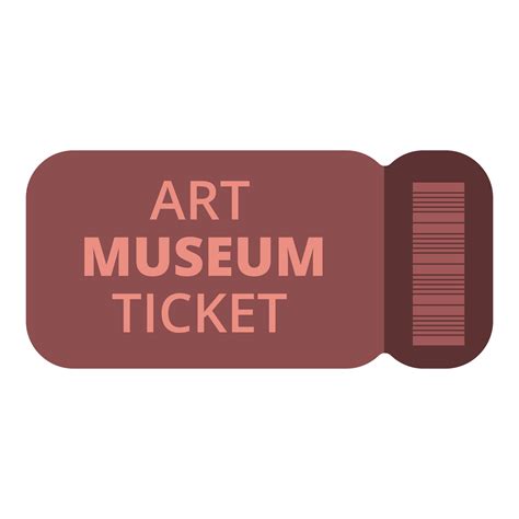 Art Museum Ticket Icon Cartoon Vector Pass Concert 14339613 Vector Art At Vecteezy