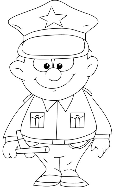 Dessins Gratuits à Colorier Coloriage Police à imprimer