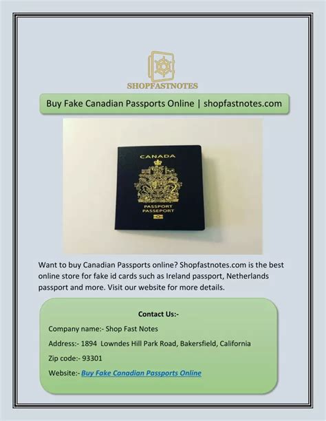 Ppt Buy Fake Canadian Passports Online Powerpoint