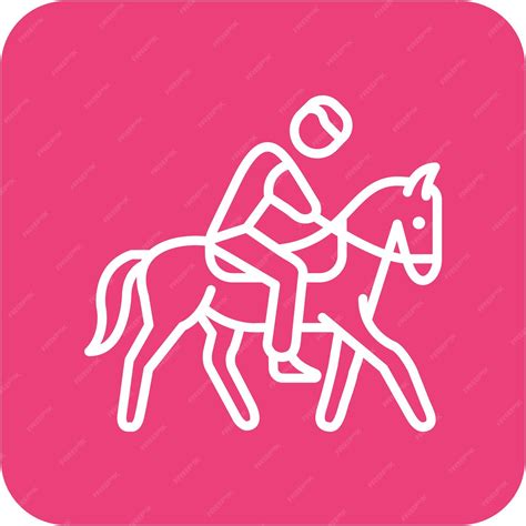 Premium Vector Horse Rider Vector Illustration Style