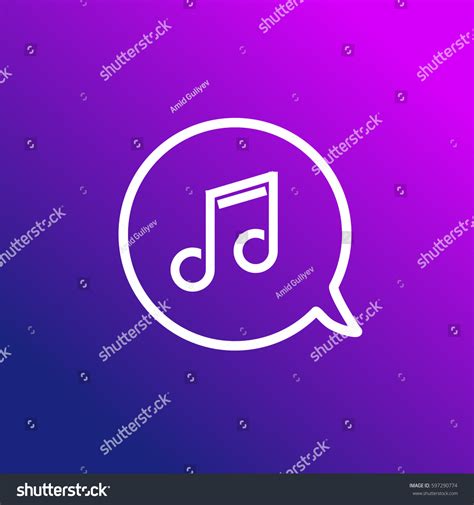 Music Vector Icon Symbol Musical Note Stock Vector Royalty Free