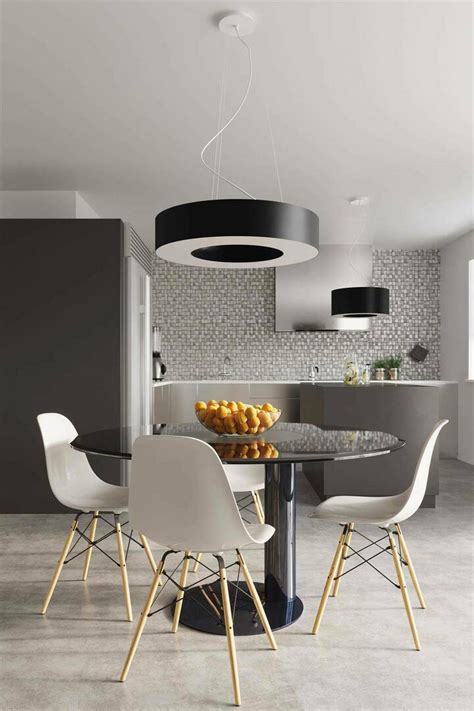 Chandelier SATURNO SLIM 90 Black Sollux Lunares Store