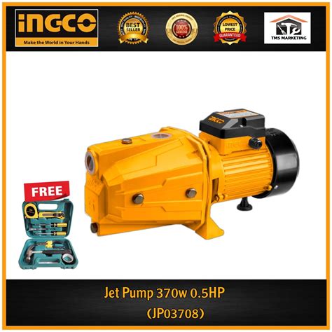 Ingco Jet Pump W Hp Jp Pure Copper With Free Toolset