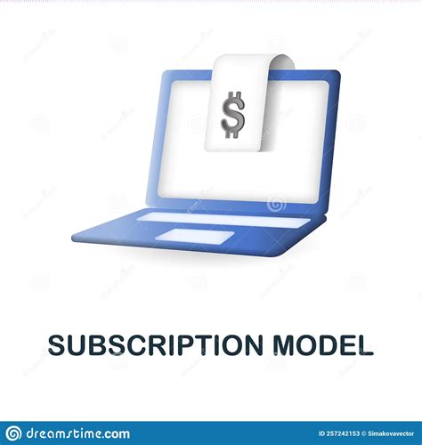 Subscription Model Icon. 3d Illustration from Content Marketing