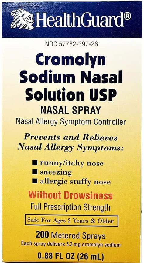 Healthguard Cromolyn Sodium Nasal Solution 88 Oz Pack Of 2