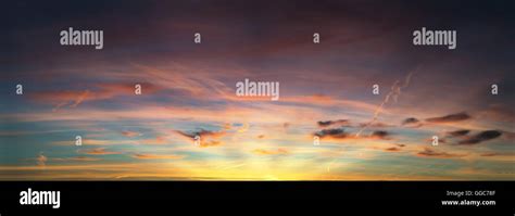 sunset sky panorama Stock Photo - Alamy