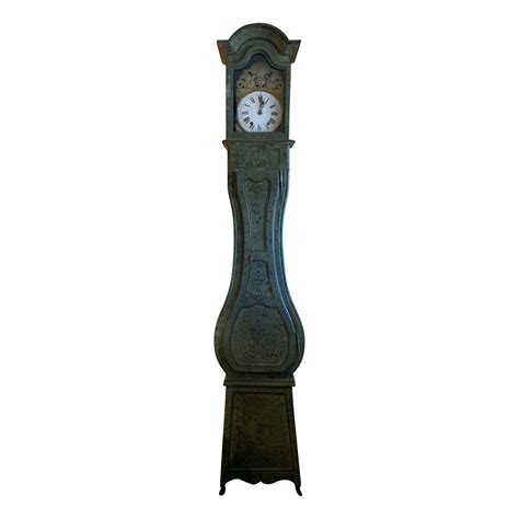 19th Century Tall French Painted Longcase Clock For Sale At 1stdibs