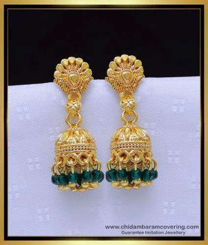 Buy 1 Gram Gold Jhumkas Online Daily Wear Collections