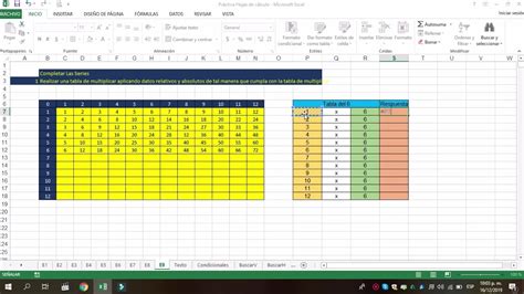 Ejercicio De Hoja De Cálculo Youtube