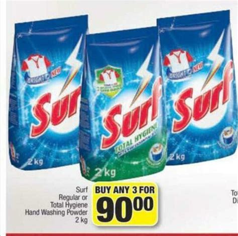 Surf Regular Or Total Hygiene Hand Washing Powder 2kg Offer At Spar